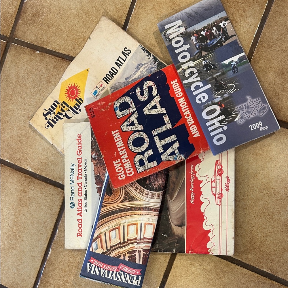 Assorted Travel Guide and Atlas Collection